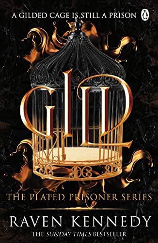 Book cover for "Gild" featuring a gilded birdcage against a dark background.