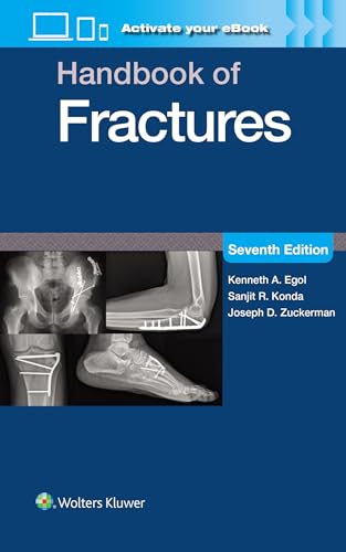 Cover of "Handbook of Fractures," Seventh Edition, showing X-rays.