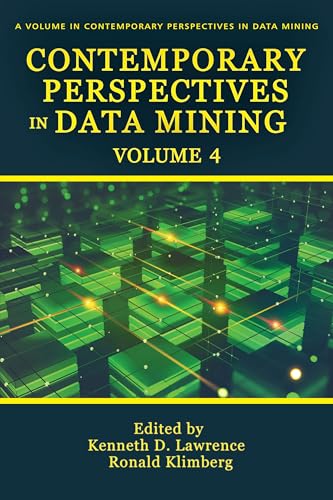 Book cover: "Contemporary Perspectives in Data Mining," volume 4, with abstract data visualization.