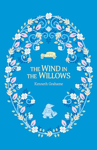 Book cover for "The Wind in the Willows" with floral wreath design.