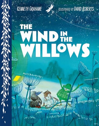 Book cover featuring Mole, Rat, and Toad amidst blue flowers under a starry sky.