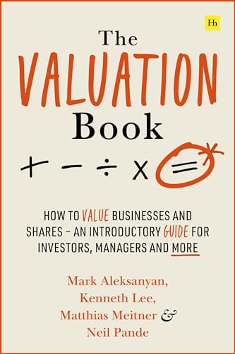 Book cover: "The Valuation Book" with orange text and mathematical symbols.