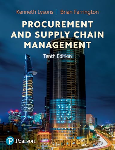 Textbook cover, “Procurement and Supply Chain Management,” barcode 9781292317915.