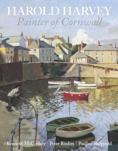 Book cover featuring a Cornish harbor painting by Harold Harvey.