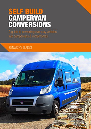 Book cover showing a blue campervan parked on a road with a stone wall.