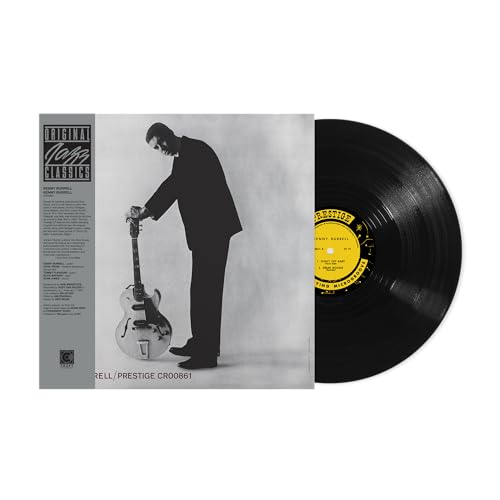 Kenny Burrell album cover and vinyl record with yellow label.