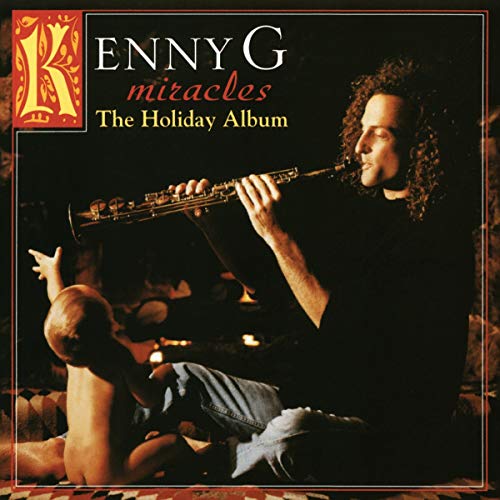 Kenny G playing saxophone, with a child reaching towards lights.