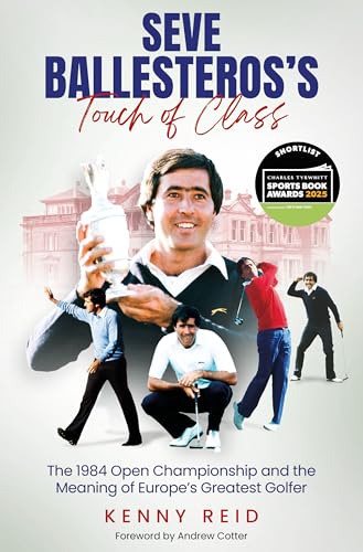 Book cover featuring golfer Seve Ballesteros holding the Claret Jug.
