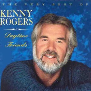 Kenny Rogers album cover featuring his portrait against a blue background with white text.