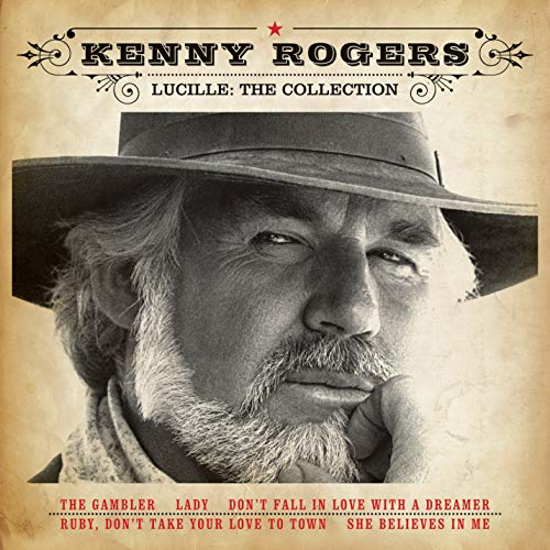 Kenny Rogers album cover, "Lucille: The Collection," featuring a portrait.