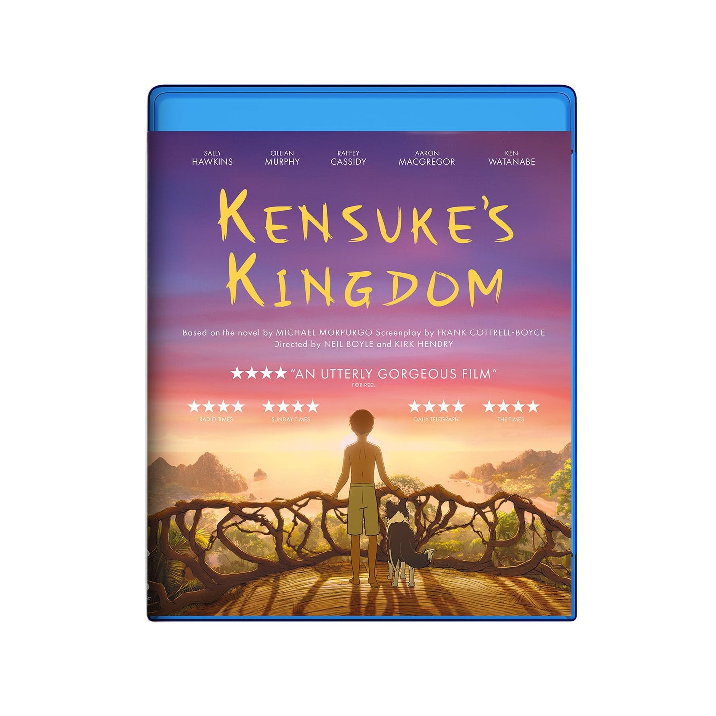 Blu-ray cover for "Kensuke's Kingdom" featuring a boy on a beach.