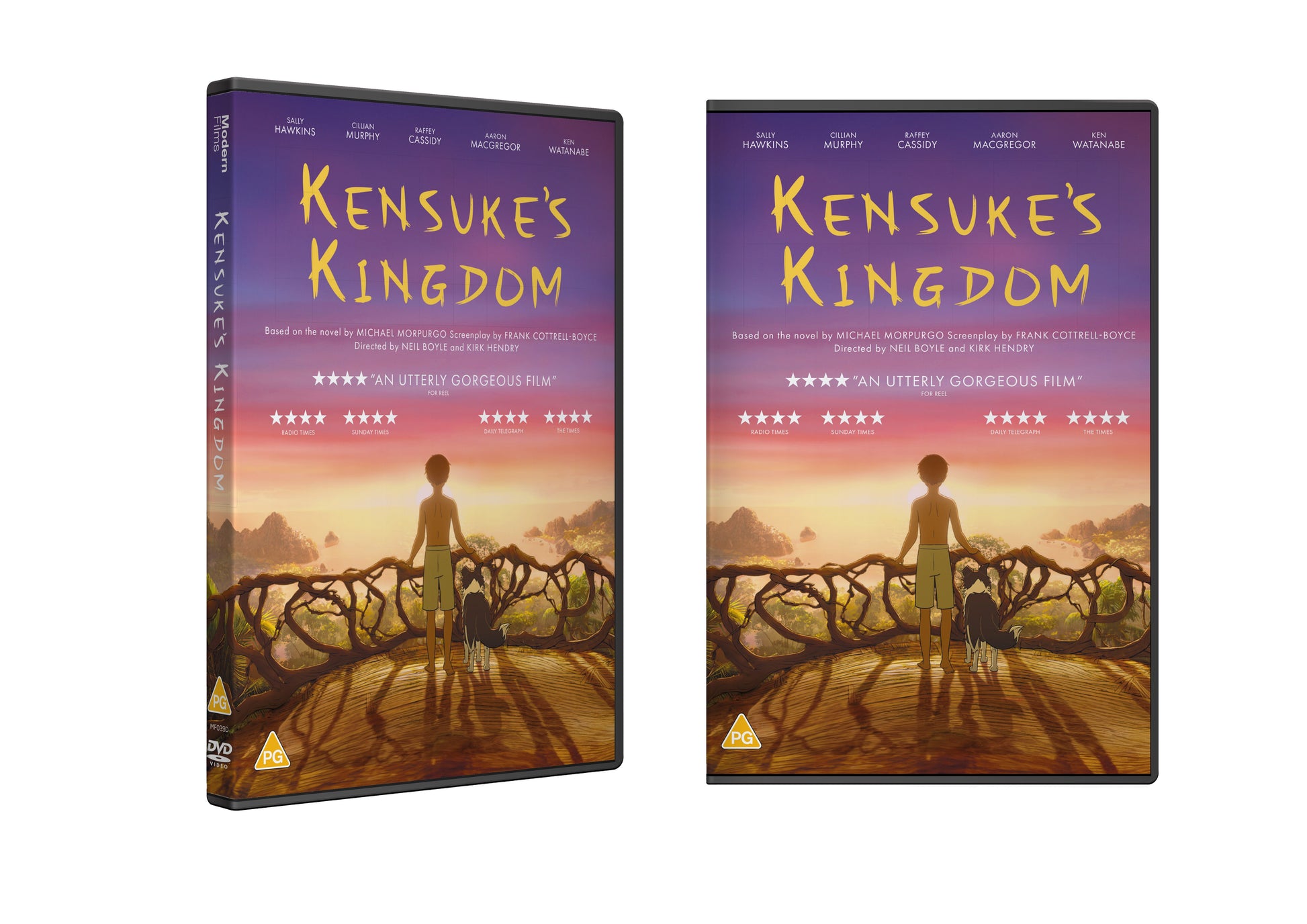 DVD cover for “Kensuke’s Kingdom” featuring a boy on a beach.