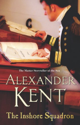 A naval officer in uniform writes at a wooden desk in this book cover.