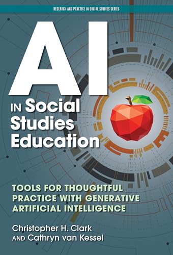 Book cover featuring large "AI" text, an apple, and circuit board graphics.