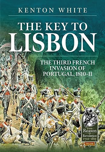 Book cover depicting 19th-century soldiers, titled “The Key to Lisbon.”