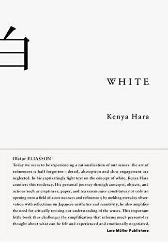 Book cover: white text on a white background, with a black symbol at the top.