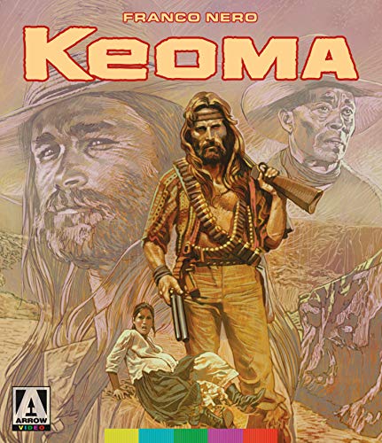 Keoma" Blu-ray cover featuring Franco Nero as a rugged gunslinger and a young boy.
