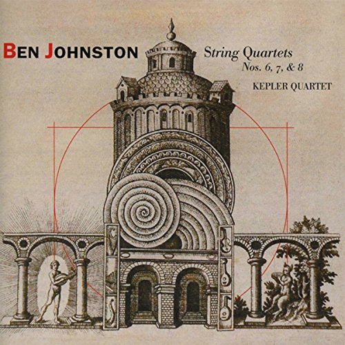 CD cover: architectural drawing with red geometric lines and figures.