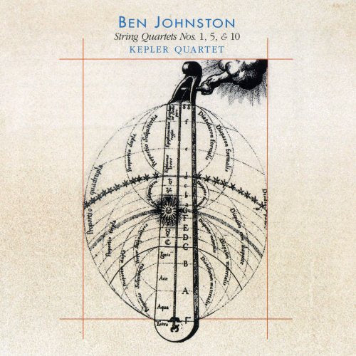 CD cover with an astronomical illustration of a stringed instrument.