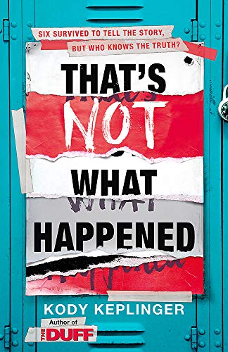 Book cover with torn paper layers on a turquoise locker background.