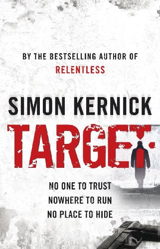 Book cover: red "TARGET" text, silhouetted figure, and a handgun.