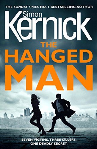 Book cover: "The Hanged Man" with figures running toward the viewer.