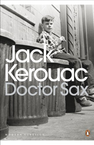 Black and white book cover showing a boy sitting on trash cans outdoors.