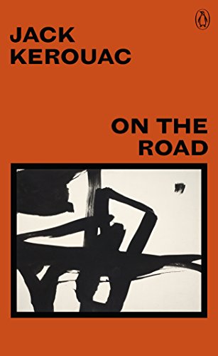 "Book cover with orange background, black text, and a black-and-white abstract image."