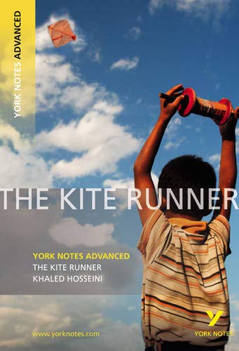 Book cover for "The Kite Runner" study guide with a boy flying a kite.