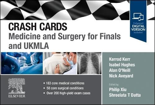 Crash Cards book cover: medicine, surgery, exam prep, and medical images.