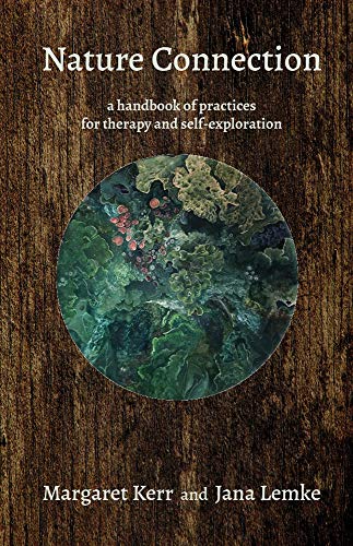 Book cover with title "Nature Connection" and circular forest imagery.