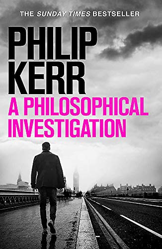 Book cover: man walking towards Big Ben in grayscale, pink title.