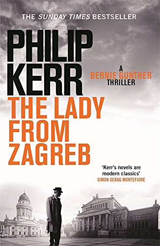 Book cover: man in a coat stands before a European city.