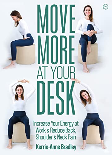 Book cover featuring a woman demonstrating desk stretches and exercises.