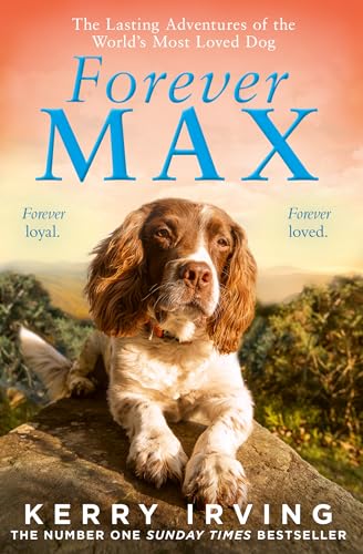 Book cover featuring a brown and white spaniel lying on a rock.