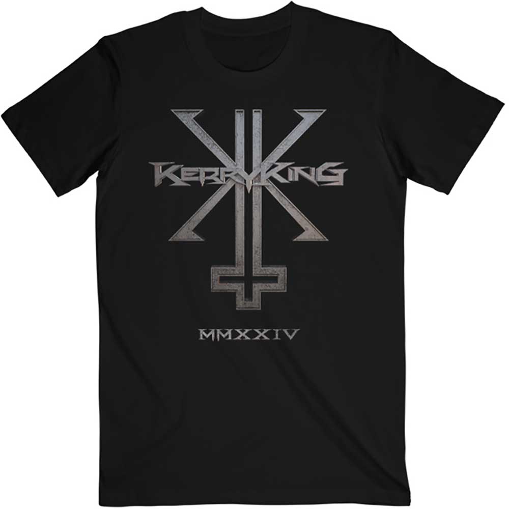 Black t-shirt with white "Chaos" logo, likely from Slayer’s Kerry King.