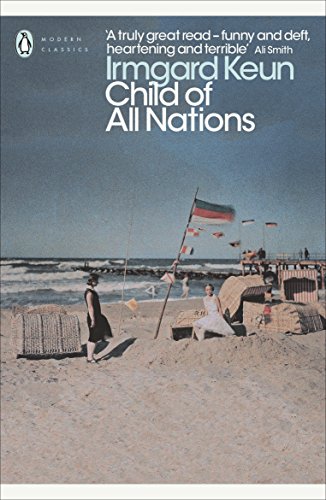 Book cover: beach scene with people, flags, and beach chairs.