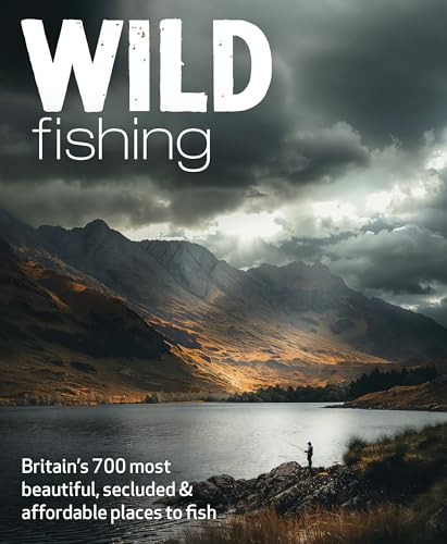 Image of a travel guide book cover with fishing theme and British landscape photography.