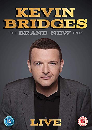 DVD cover featuring comedian Kevin Bridges, with gold lettering.