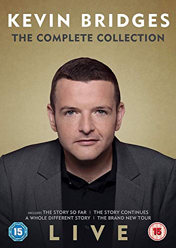 DVD cover featuring comedian Kevin Bridges against a plain tan background.