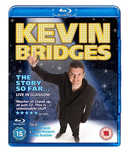Blu-ray cover for Kevin Bridges’ comedy show, “The Story So Far…”