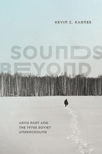 Book cover: snowy landscape with a lone figure, title “Sounds Beyond.”