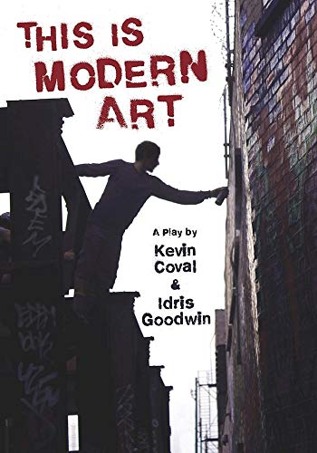 Play cover: silhouette of person spray painting a brick wall.