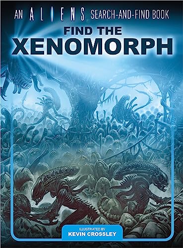 Book cover depicting many dark, monstrous Xenomorphs in a blue-toned scene.