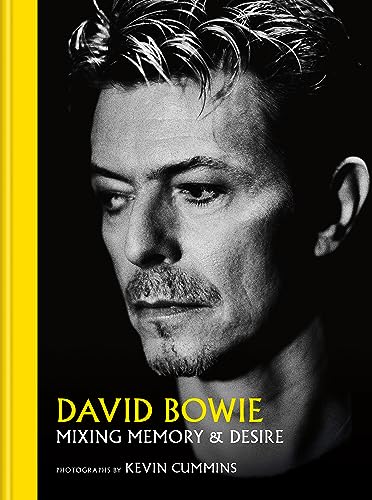 Black and white portrait of David Bowie on book cover.
