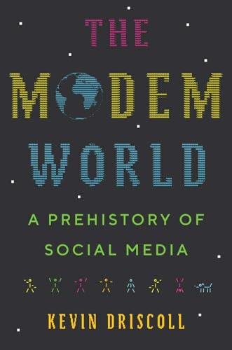 Book cover: “The Modem World” with pixelated globe and stick figures.