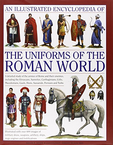 Book cover showing illustrations of various ancient Roman soldiers and a mounted cavalryman.