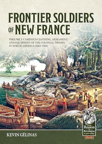 Book cover depicting 17th-18th century soldiers and canoes in a landscape.