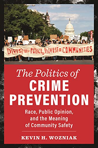 Book cover: "The Politics of Crime Prevention: Race" with protest image.