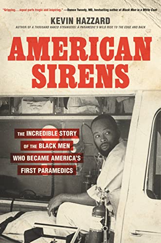 Book cover featuring a Black paramedic inside an ambulance with bold red text.